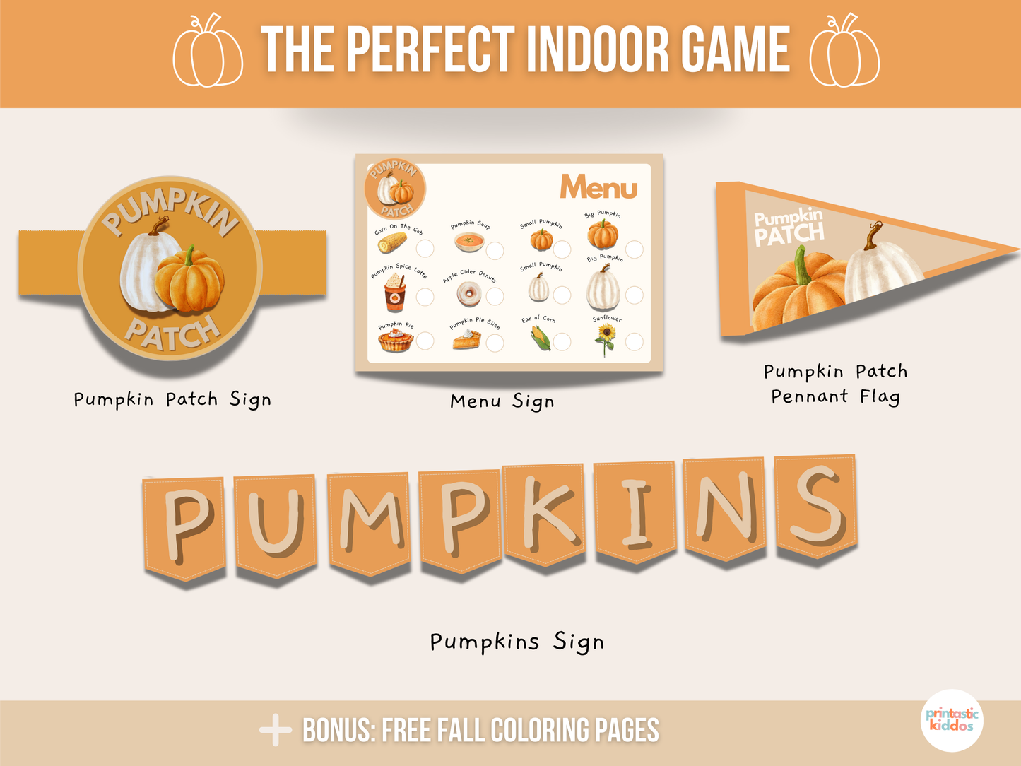 Printable Pumpkin Patch Pretend Play For Kids