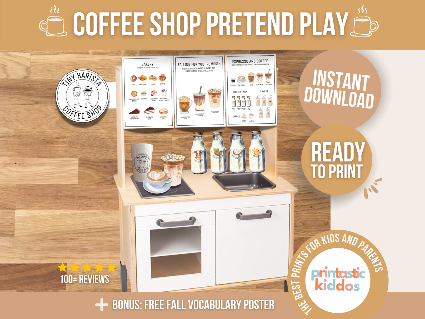 Printable Coffee Shop Pretend Play For Kids