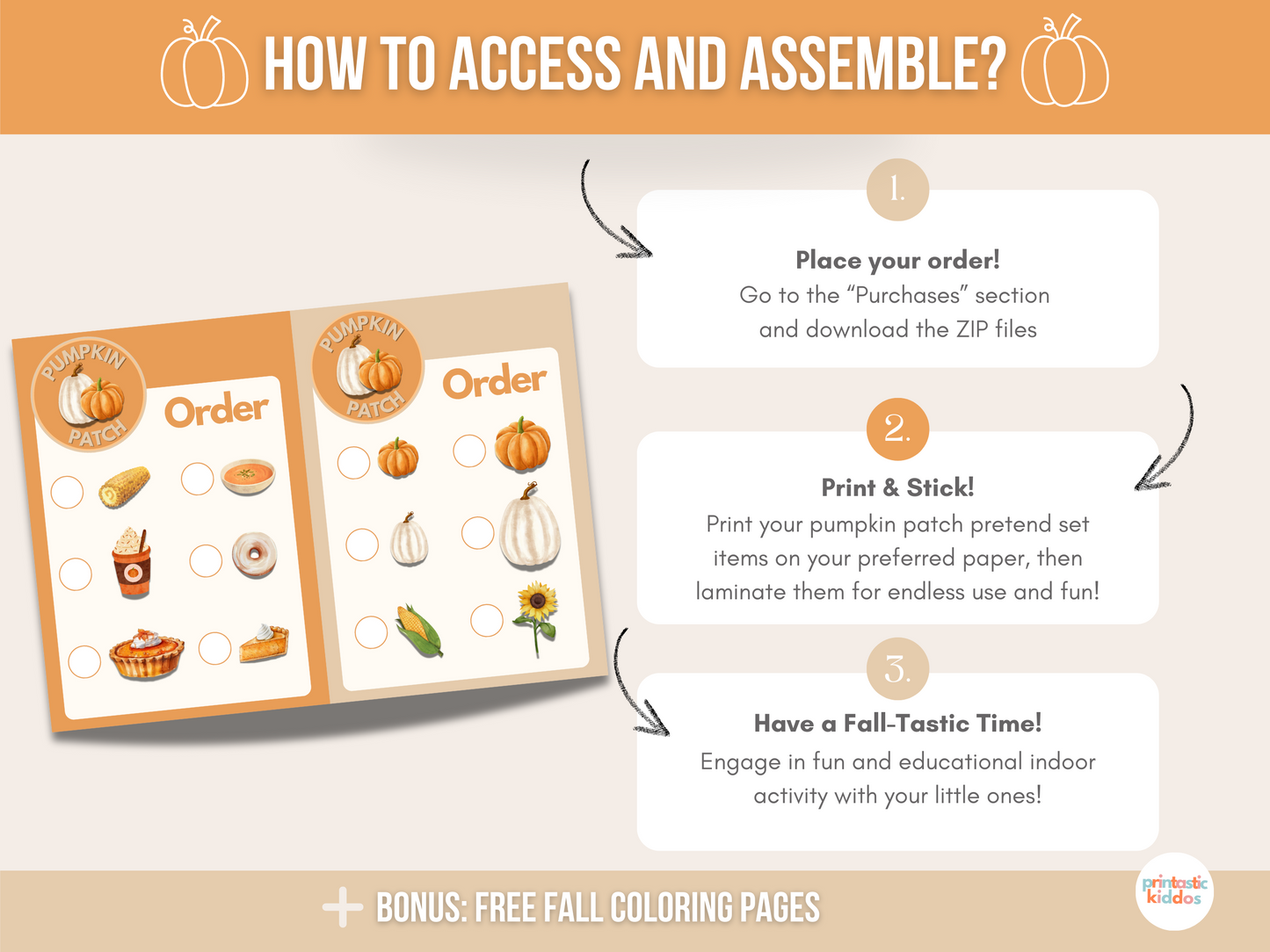 Printable Pumpkin Patch Pretend Play For Kids